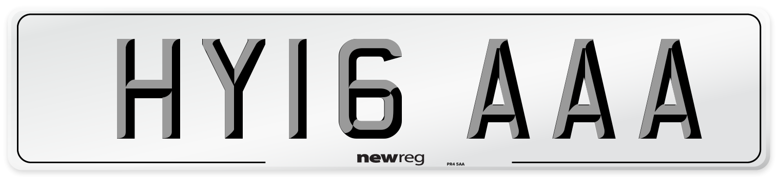 HY16 AAA Number Plate from New Reg